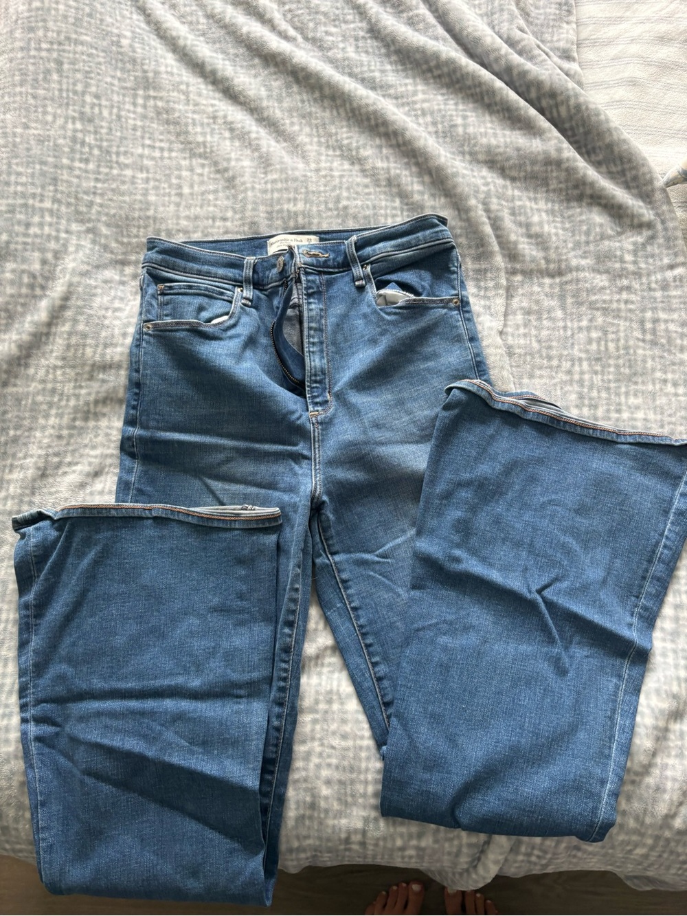 Abercrombie & Fitch Blue Wide Leg Flare Jeans